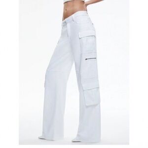 ALICE & OLIVIA Insanely Cool Wide Leg Cargo Streetwear Pants 2 NWT $400!!